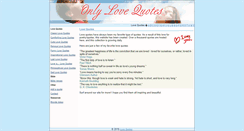 Desktop Screenshot of onlylovequotes.com